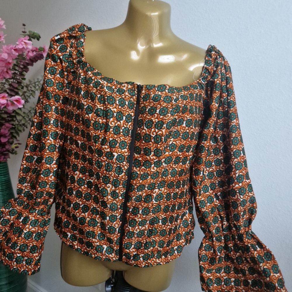 African print top